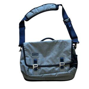 Timbuk2 Command Laptop Messenger Bag Crossbody Gray Navy Blue‎ Travel